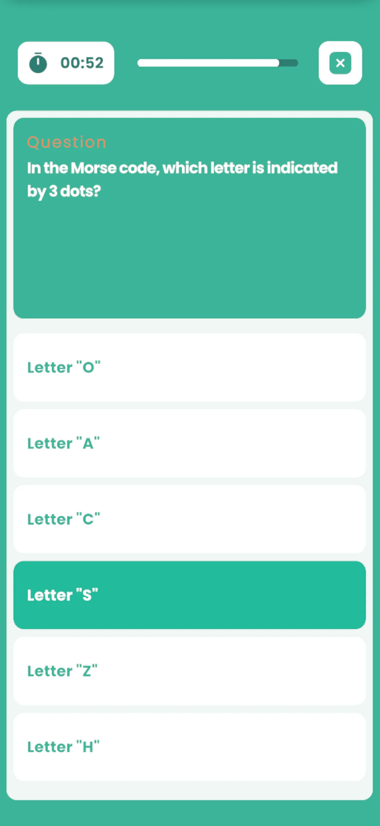 Challenge Question en MooveGoXR con tema verde